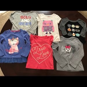 Set of 6 girls shirts - 4T/5T